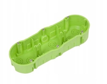 PUSZKA PODTYNKOWA POTRÓJNA FI 60 3x60 PŁYTKA Z WKRĘTAMI