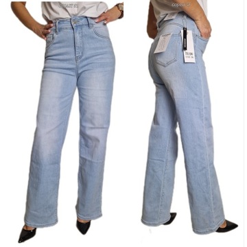Spodnie Damskie Jeansowe Dzwony Modelujące roz. 36