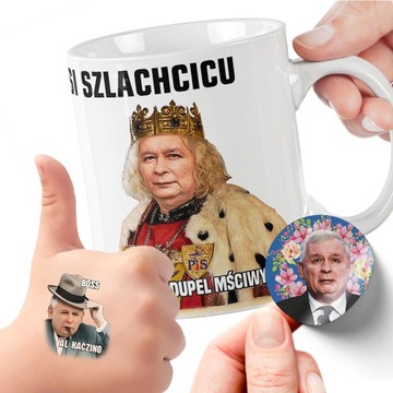 ZESTAW NA PREZENT KUBEK DLA DZIECI TATUAŻE NAKLEJKI KACZYŃSKI KRÓL JAKOŚĆ