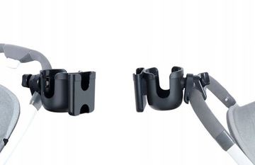 Держатель на тележке для бутылки, чашки, телефона 2в1, черный.