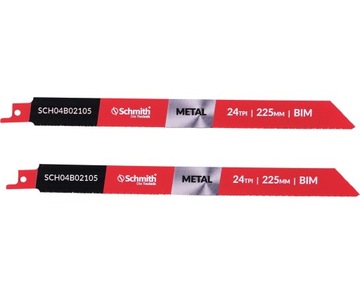 SCHMITH BRZESZCZOT DO PIŁY SZABLASTER 225MM 24TPI DO METALU BI-METAL 2 SZT