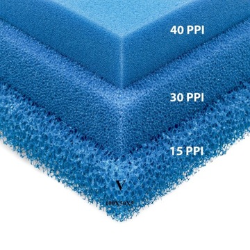 GĄBKA FILTRACYJNA GRUBOZIARNISTA 5 CM 100 CM X 50 CM PPI 15