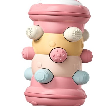 Игрушка Монтессори Игра, развивающая моторику и развивающую сообразительность розового цвета.