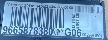 CITROEN C4 II B7 MODUL NAPÍNÁK 9665878380