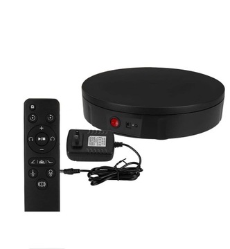 ВРАЩАЮЩАЯСЯ НА 360 ГРАДУСОВ ПОДСТАВКА ДЛЯ ФОТОГРАФИИ ЧЕРНАЯ 30 СМ + ПУЛЬТ ДИСТАНЦИОННОГО УПРАВЛЕНИЯ