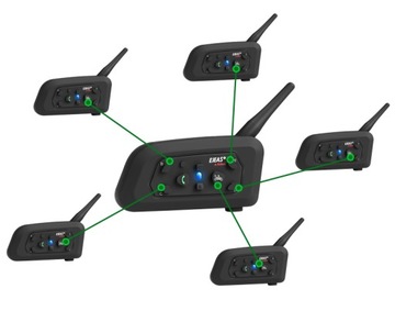 EJEAS V6 PRO МОТОЦИКЛНЫЙ ИНТЕРКОМ USB-C 2024 Bluetooth 5.1 для шлема