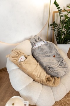 OTULACZ DO FOTELIKA WÓZKA NOSIDEŁKA ZAPINANY CIEPŁY BAWEŁNA PLUSZ BABYMAM