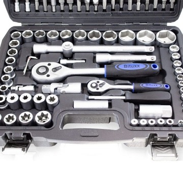 Набор торцевых ключей в чемодане, трещотка, 108 шт.