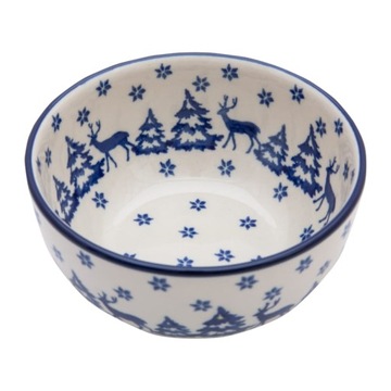 MISKA do zupy 14 cm Bolesławiec Choinki Renifery