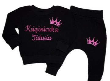 Dres KSIĘŻNICZKA TATUSIA bluza + spodnie baggy 92