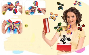 12 шт. летающие заводные волшебные бабочки, забавный сюрприз для ребенка