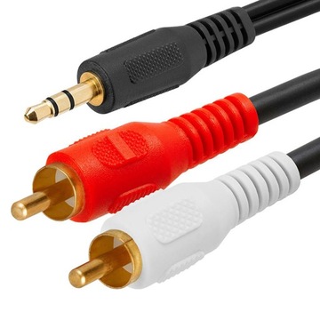 AK233 KABEL JACK 3,5mm - 2xRCA CINCH 1,5M AUDIO