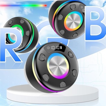 БЕСПРОВОДНАЯ ДУШЕВАЯ КОЛОНКА С ПРИСОСКОЙ, 6 РЕЖИМОВ СВЕТА IPX7