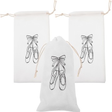 3 SZT. BALETKI TORBA ZE SZNURKIEM DO PRZECHOWYWANIA BUTÓW