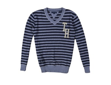 TOMMY HILFIGER Dziecięcy Sweter w Paski 14 Lat