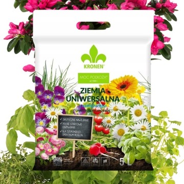 ZIEMIA DO KWIATÓW WARZYW ZIÓŁ Z NAWILŻACZEM 5L