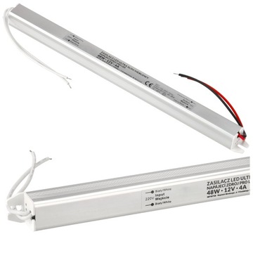 Zasilacz LED 12V Meblowy Ultra Slim 4A 48W Do Taśm