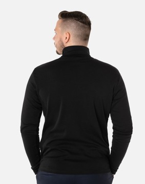 Elegancki Golf Cienki Sweter Męski 100% Bawełniany Półgolf 5347-1 XL czarny