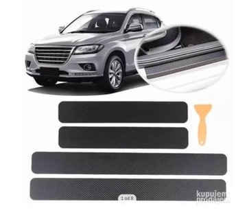 УГЛЕРОДНЫЕ ЗАЩИТНЫЕ НАКЛЕЙКИ ДЛЯ ДВЕРНЫХ НАКЛАДОК ЗАЩИТНЫЕ КРЫШКИ x4