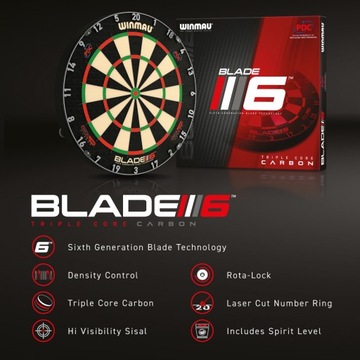 WINMAU BLADE 6 ТРОЙНОЙ ЯДЕРНЫЙ PDC ЩИТ