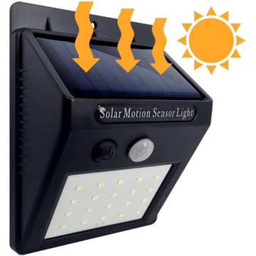 4x HALOGEN LAMPA SOLARNA 20 LED Z CZUJNIKIEM RUCHU