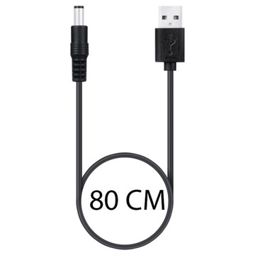 KABEL ZASILAJĄCY ŁADOWARKA USB DC 5,5 mm 5V