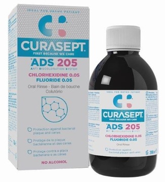 CURASEPT PŁYN ADS 205 CHLORHEKSYDYNA FLUOR 0,05%