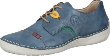 ТУФЛИ RIEKER 950162-05 СИНИЕ ЖЕНСКИЕ ТУФЛИ