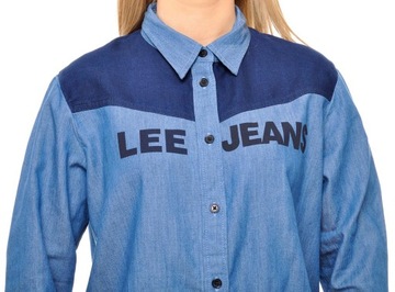 LEE koszula blue TOP BLOCKING SHIRT _ S