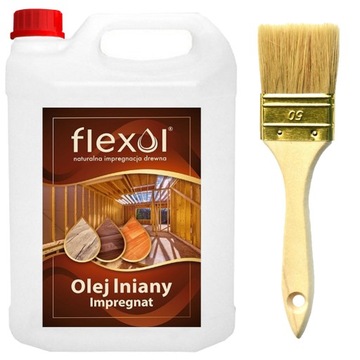 IMPREGNAT BEZBARWNY DO DREWNA 100% naturalny OLEJ lniany 4L MOCNY