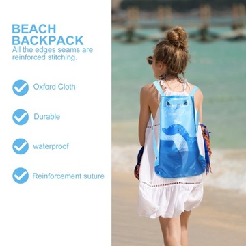 ДЕТСКАЯ СУМКА ДЛЯ БАССЕЙНА ПЛЯЖНЫЙ РЮКЗАК НА ШНУРЕ