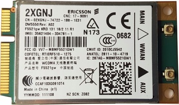 Modem WWAN DW5550 F5521gw Dell E6420 E6520 3G
