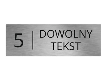 Tabliczka na zamówienie numer tekst napis dowolny 5x15cm