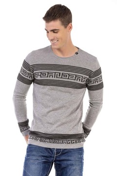 MĘSKI SWETER SWETEREK CIPO BAXX ELEGANCKI SLIM FIT