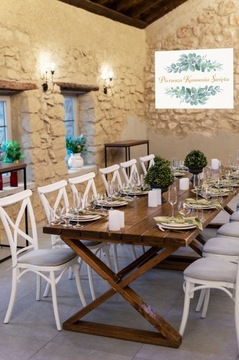 Плакат для причастия с надписью ПЕРВОЕ СВЯТОЕ ПРИЧАСТИЕ Эвкалипт Бохо 60x42см