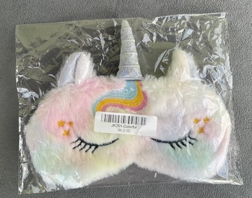 МАСКА ДЛЯ СПАНИЯ ДЛЯ ГЛАЗ РАССЛАБЛЯЮЩАЯ ЕДИНОРОГ РОЗОВЫЙ ПЛЮШ