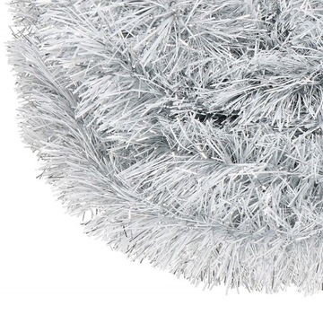 ŁAŃCUCH CHOINKOWY srebrny 6m GIRLANDA ŚWIĄTECZNA NA CHOINKĘ XXL gruby 7cm