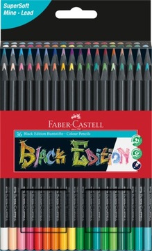 KREDKI TRÓJKĄTNE 36 KOLORÓW FABER-CASTELL BLACK EDITION