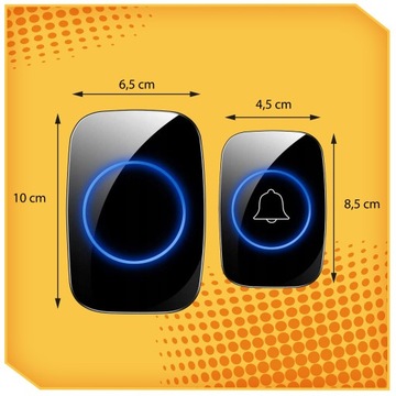 Сетевой колокол на внешнюю дверь водонепроницаемый IP44 большой диапазон