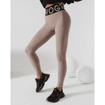 Legginsy prążkowane Clasic 2023 Ola Voga beżowe S 14887356755 