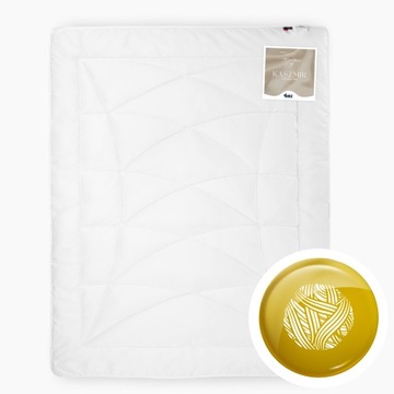 Kołdra wełniana naturalna AMZ Kaszmir Gold 135x200 biała Całoroczna