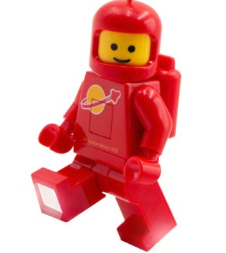 LEGO LATARKA BRELOK FIGURKA ASTRONAUTA SPACE CLASSIC RED 2xLED LGL-KE10HR