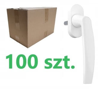 Karton ALUMINIOWYCH klamek do okien okna drzwi balkonu balkonowa x 100 szt.