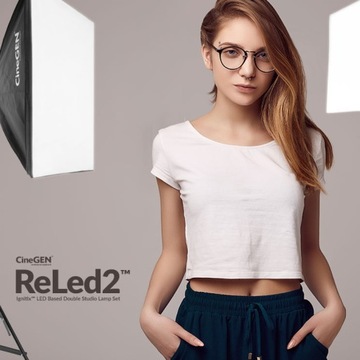 Komplet lamp Oświetlenie LED 2x 100W Softbox
