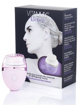 ЗВУКОВАЯ ЩЕТКА ДЛЯ ЛИЦА 6 РЕЖИМОВ 3 USB НАСАДКИ VITAMMY KLENEO MASSAGE