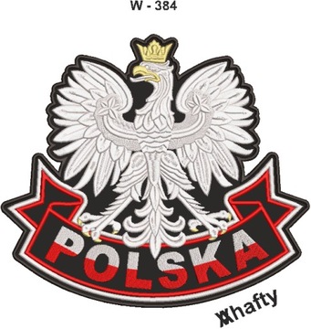 Orzeł Godło Polski z szarfą W - 384