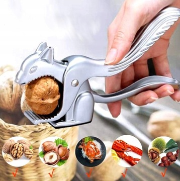 SOLID GRANDPA Металлическая хлопушка-белка ХРОМ ДЛЯ РАСКРЫТИЯ ОРЕХОВ