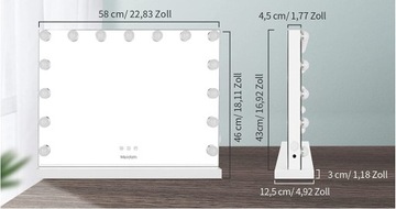 ГОЛЛИВУДСКОЕ ЗЕРКАЛО ДЛЯ ВАННОЙ 3 УРОВНЯ 58x46см