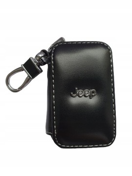 PIĘKNE Etui brelok na kluczyki JEEP CHROM Skóra