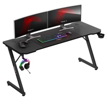 Biurko Gamingowe Huzaro Hero 4.8 Black 160 CM PODKŁADKA XXL